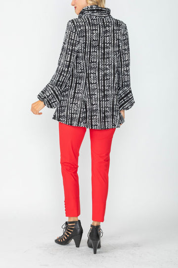 Wire High Stand Collar & Balloon Cuffs Jacket